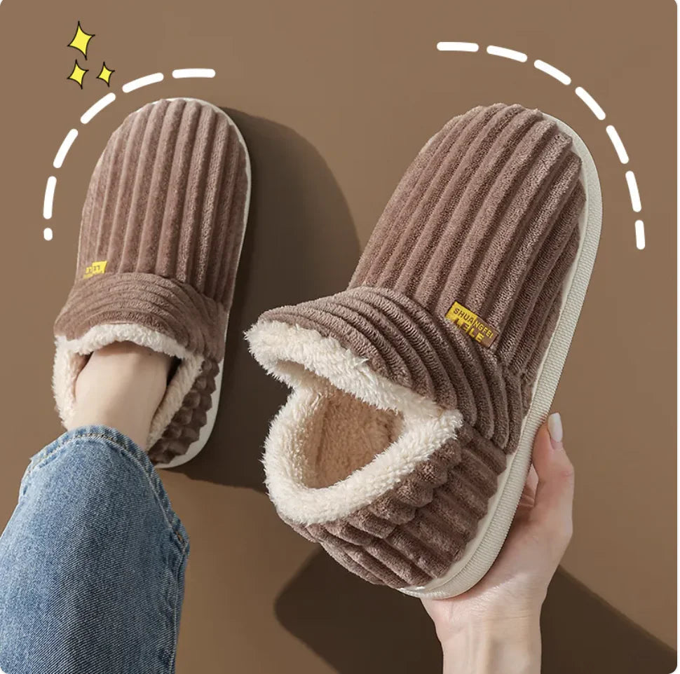 Warm Cotton Indoor Slippers - Non-Slip for Couples WEM Support (www.WEM.support)
