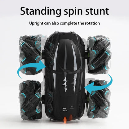 Remote Control Tumbling Stunt Double-sided Car WEM Support (www.WEM.support)
