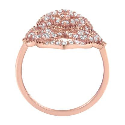 10KT Rose Gold Diamond Cocktail Ring (1/2 cttw, H-I Color, I1-I2 Clarity) WEM Support (www.WEM.support)