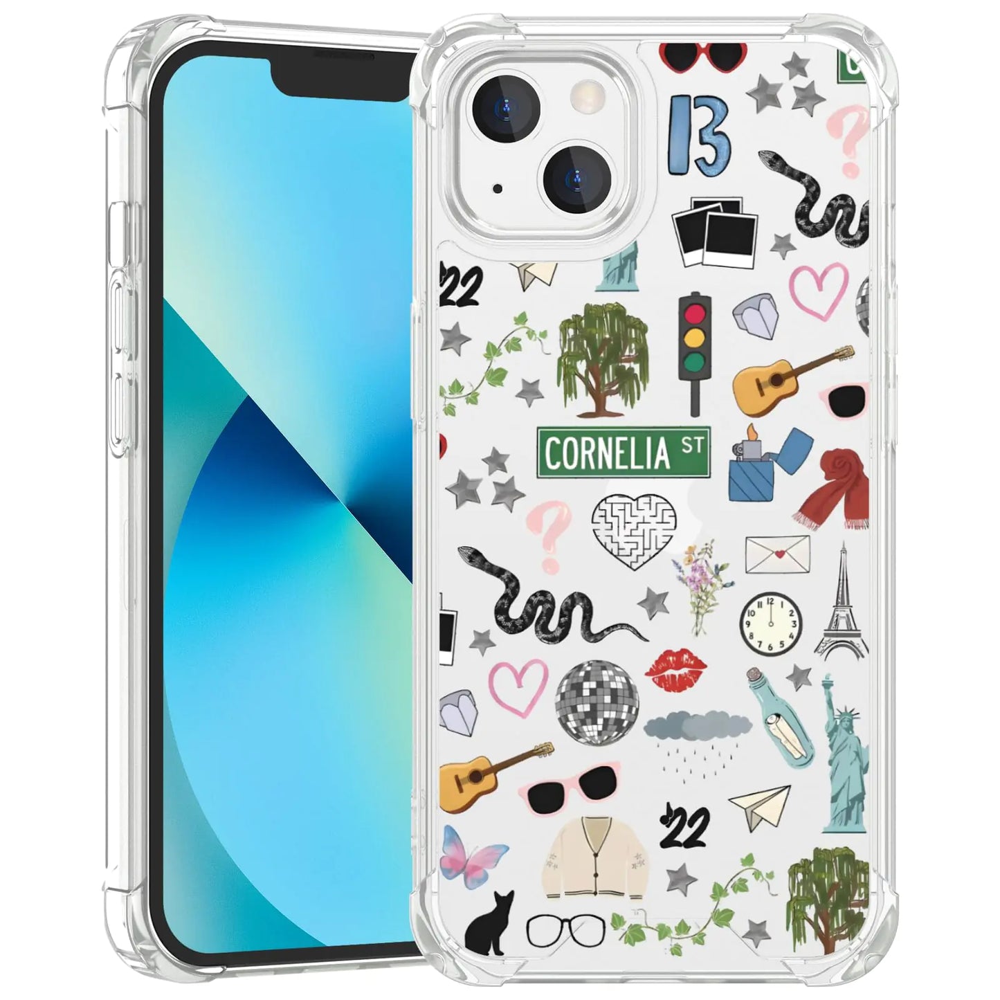 Taylorism Musician Phone Case Compatible with iPhone 12 Pro Max,Cool Queen Aesthetic Collage Phone Case for Women Girls Clear TPU Shockproof Cover Cases