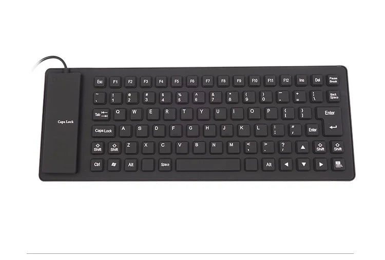 Waterproof Silicone Keyboard Foldable Flexible USB Dustproof DirtProof Full Size WEM Support (www.WEM.support)