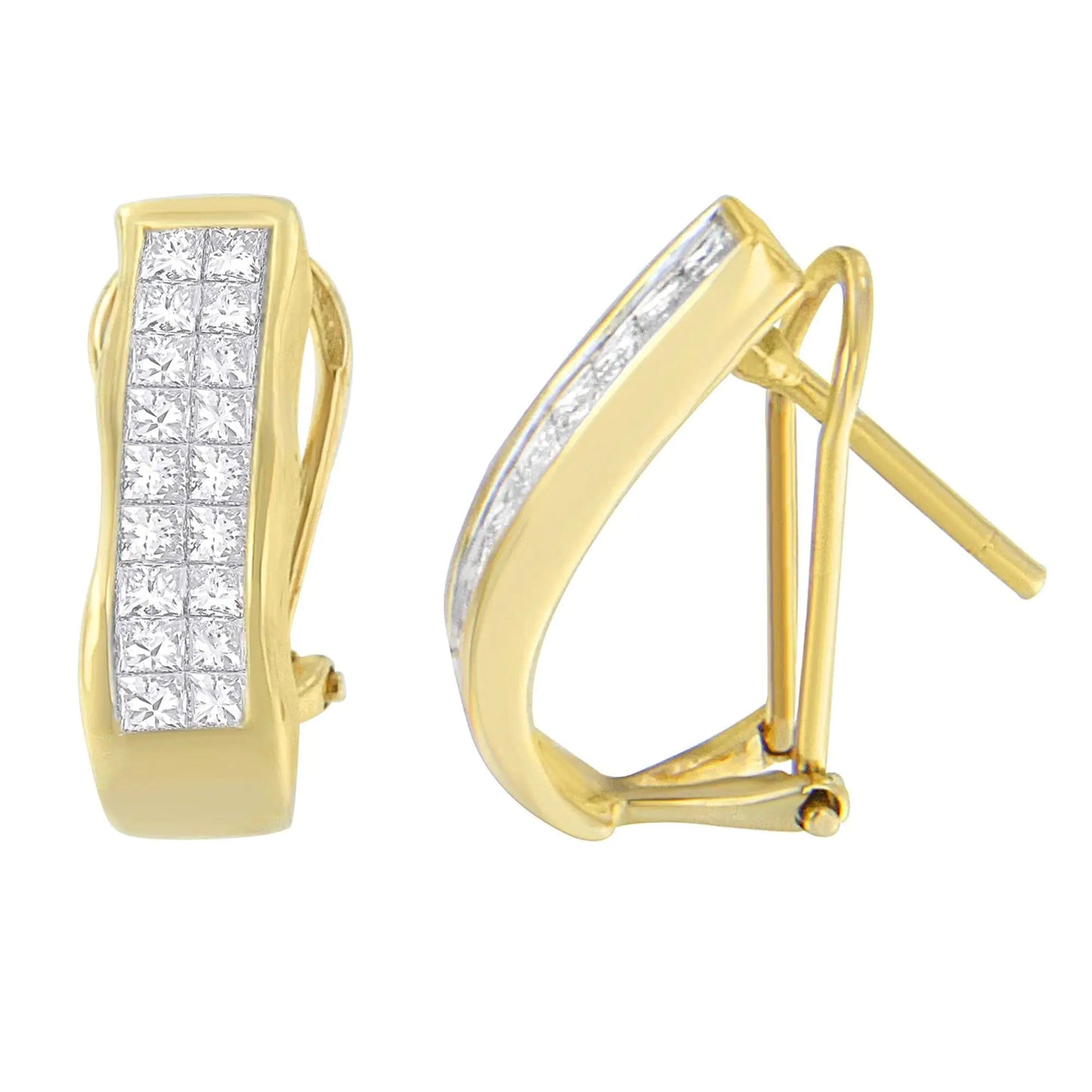 14K Yellow Gold 1 cttw Diamond Stud Earrings (G-H, VS1-VS2) WEM Support (www.WEM.support)
