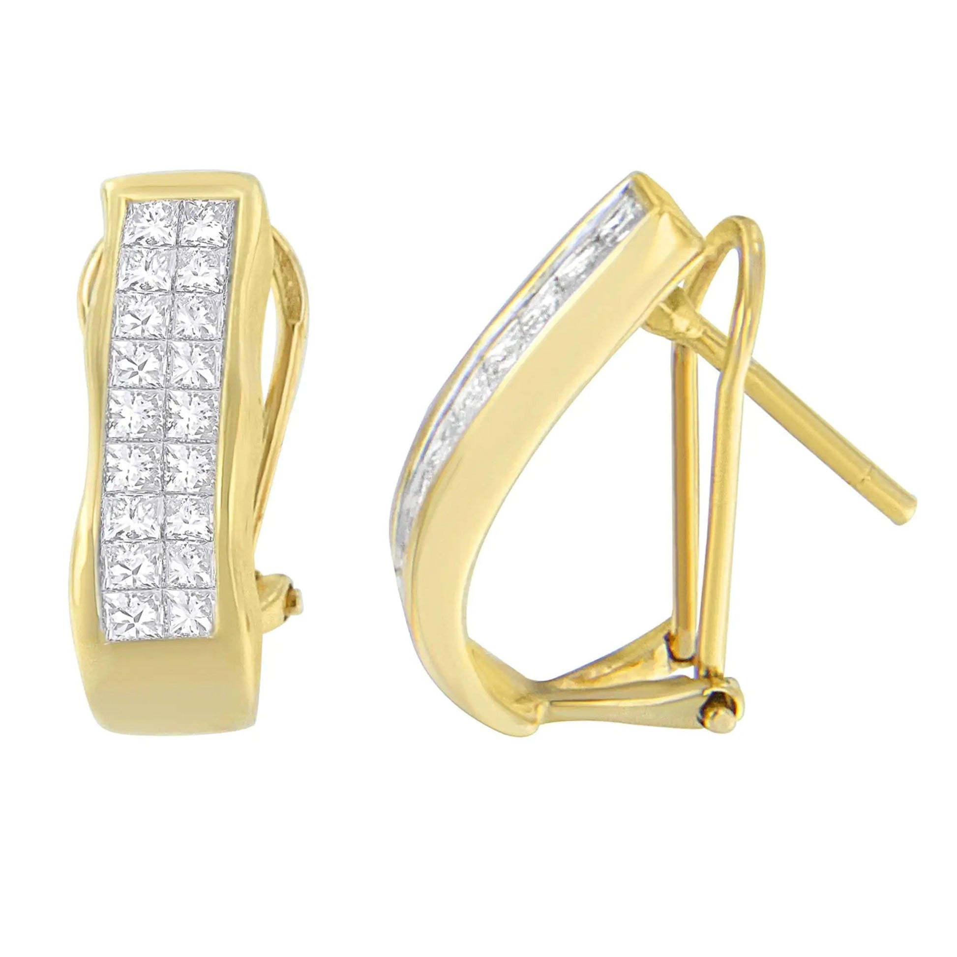 14K Yellow Gold 1 cttw Diamond Stud Earrings (G-H, VS1-VS2) WEM Support (www.WEM.support)