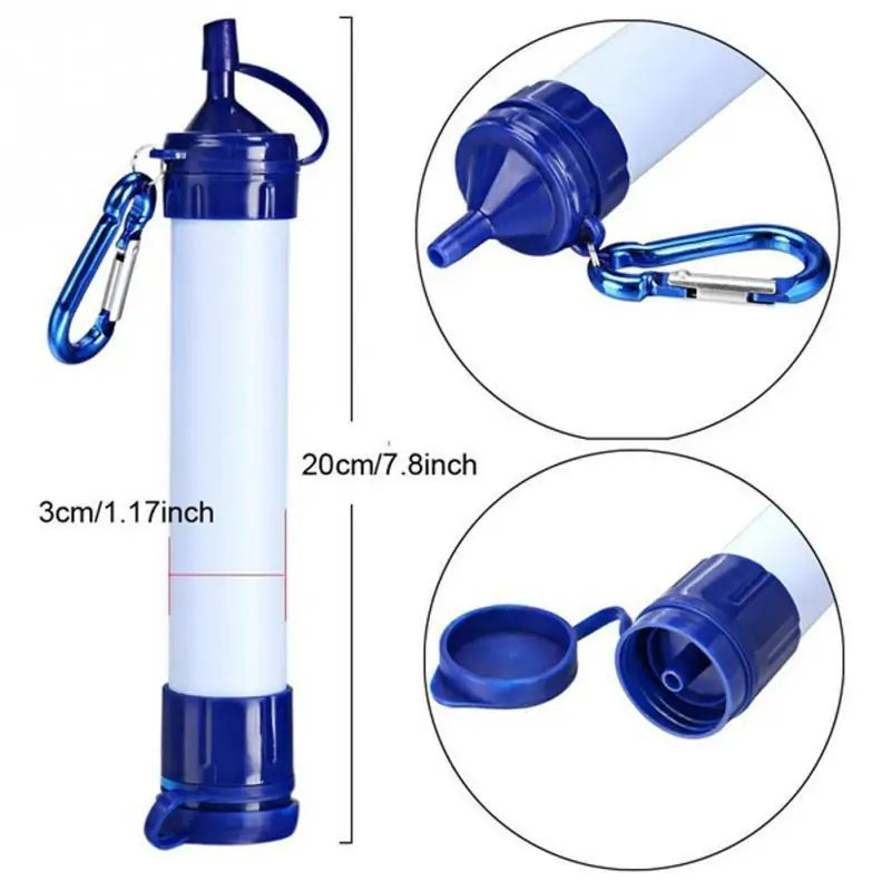 Tragbarer Outdoor Survival Wasser Life Straw WEM Support (www.WEM.support)