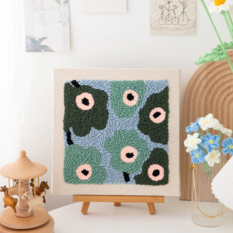 Punch Needle Embroidery Kit with Materials WEM Support (www.WEM.support)