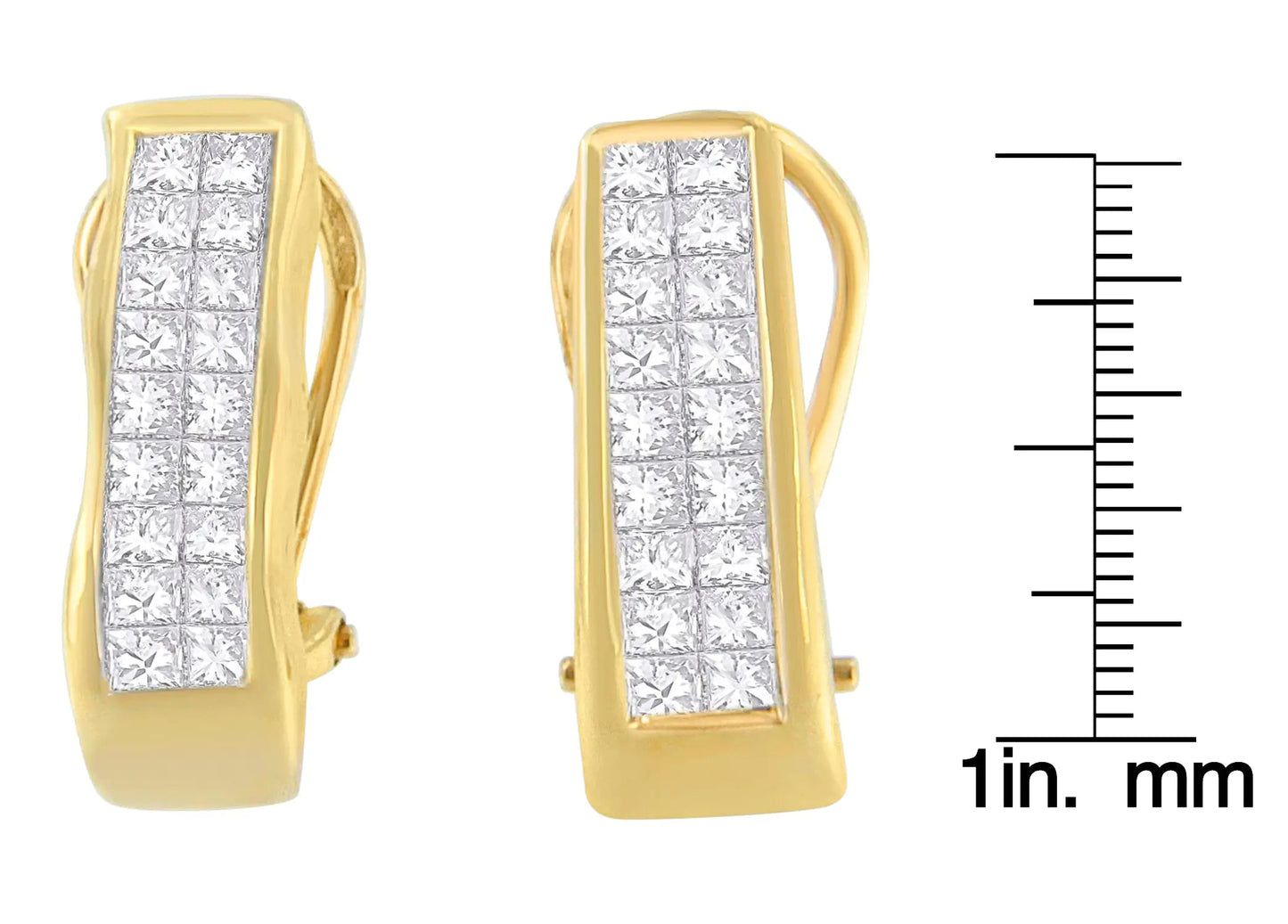 14K Yellow Gold 1 cttw Diamond Stud Earrings (G-H, VS1-VS2) WEM Support (www.WEM.support)