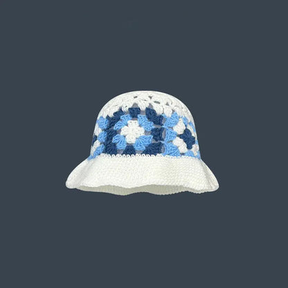 Japanese Retro Hollow Flower Handmade Knitted Bucket Hat HejK.com Marketplace LLC