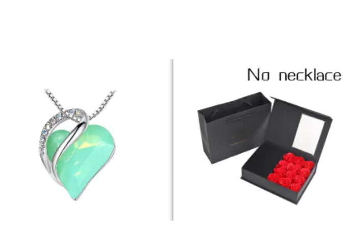 CrystalHeart Heart-Shaped Pendant Necklace WEM Support (www.WEM.support)