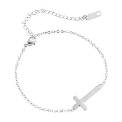 Horizontal Sideways Cross Bracelets WEM Support (www.WEM.support)