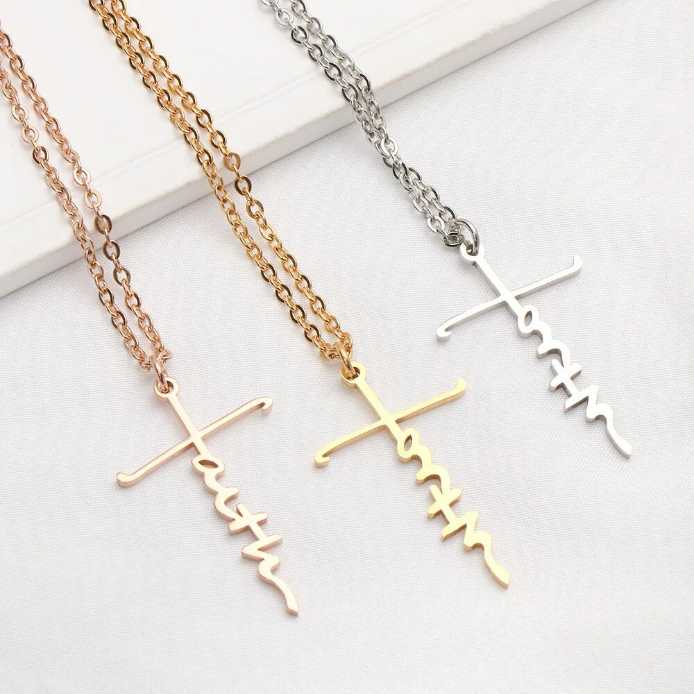 Fashion Faith Stainless Steel Pendant WEM Support (www.WEM.support)