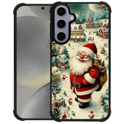 Case Compatible with Samsung Galaxy Z Fold 2 5G Case,Stained Glass Purple Flower Four Airbag Case for Galaxy Z Fold 2 5G,Christmas Drop Protection Case for Samsung Galaxy Z Fold 2 5G