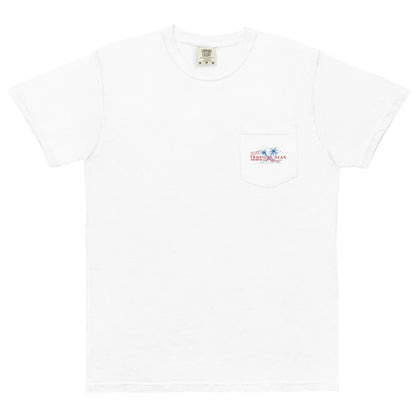 Tropical 4th of July Pocket T-shirt WEM Support (www.WEM.support)