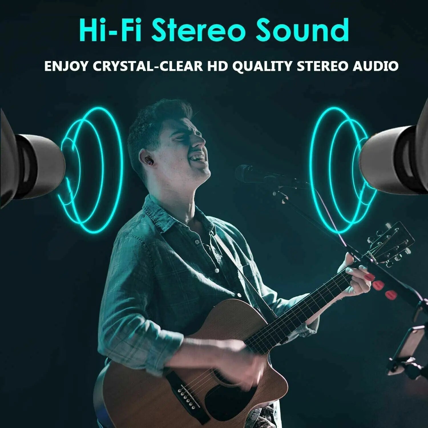 TWS Bluetooth Earbuds Waterproof Bluetooth 5.1 Headset Noise Cancelling Wireless WEM Support (www.WEM.support)