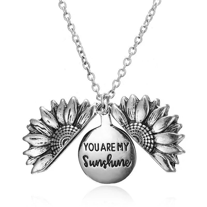 Sunflower - You Are My Sunshine Necklace WEM Support (www.WEM.support)