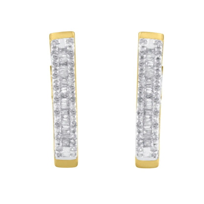 10k Yellow Gold Diamond Hoop Earrings (1 cttw, I-J Color, I1-I2 Clarity) WEM Support (www.WEM.support)