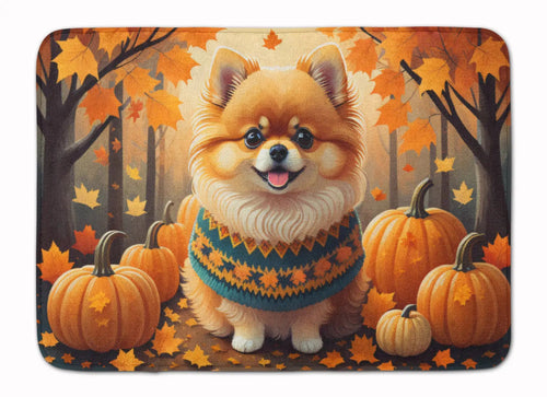 Pomeranian Fall Memory Foam Kitchen Mat WEM Support (www.WEM.support)