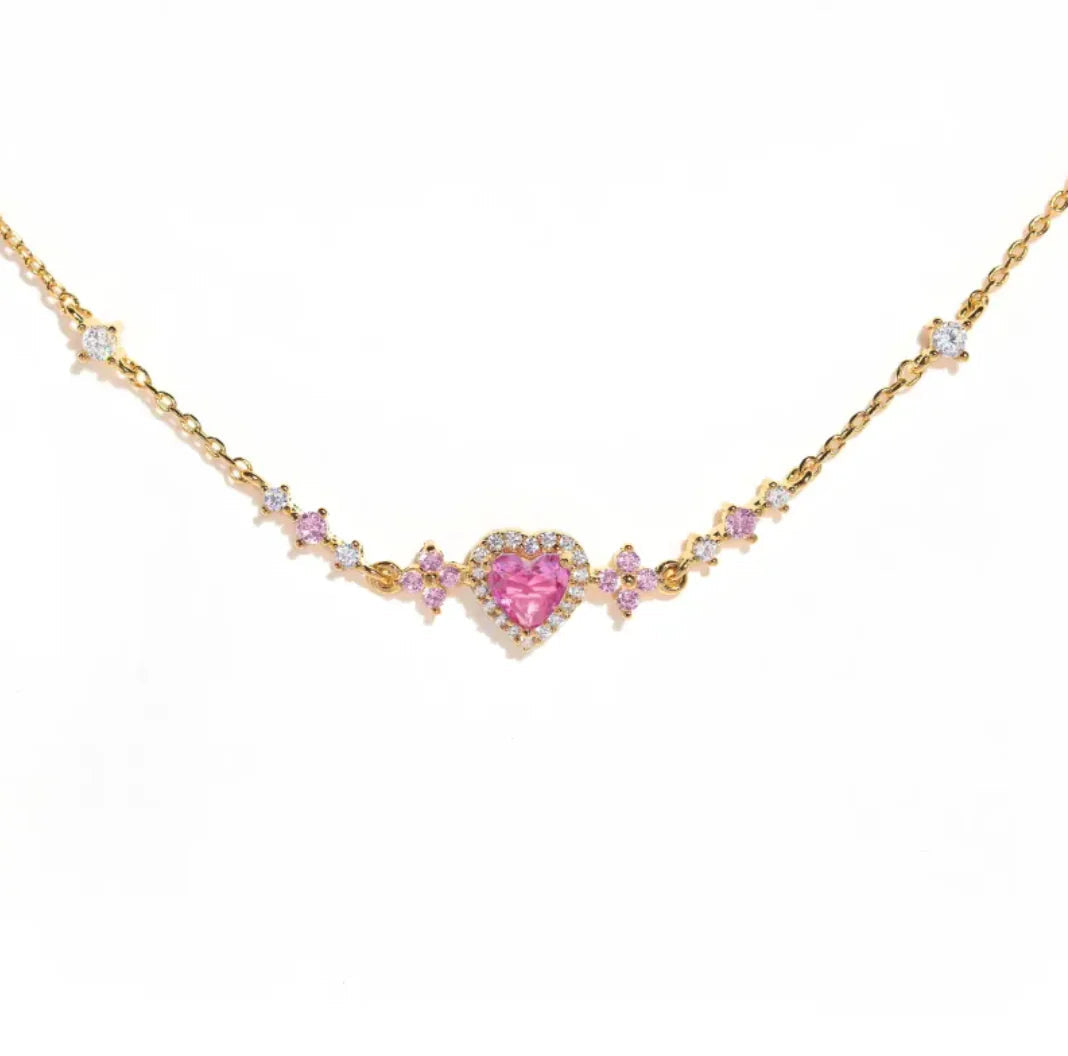 Y2K Heart Rhinestone Bracelet WEM Support (www.WEM.support)