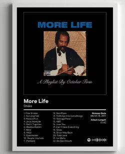 Pôster de Álbum de Música Pop Rap Drake Aesthetic Rapper Hip Hop Rock Nothing Was The Same Her Loss Pintura em Tela Decoração de Parede WEM Support (www.WEM.support)