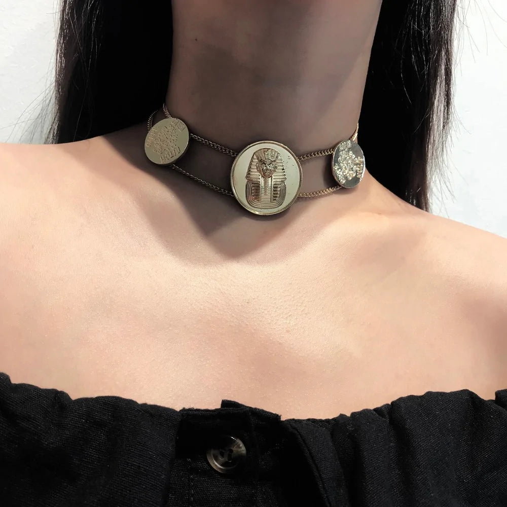 Ingemark Egyptian Pharaoh Nefertiti Choker WEM Support (www.WEM.support)