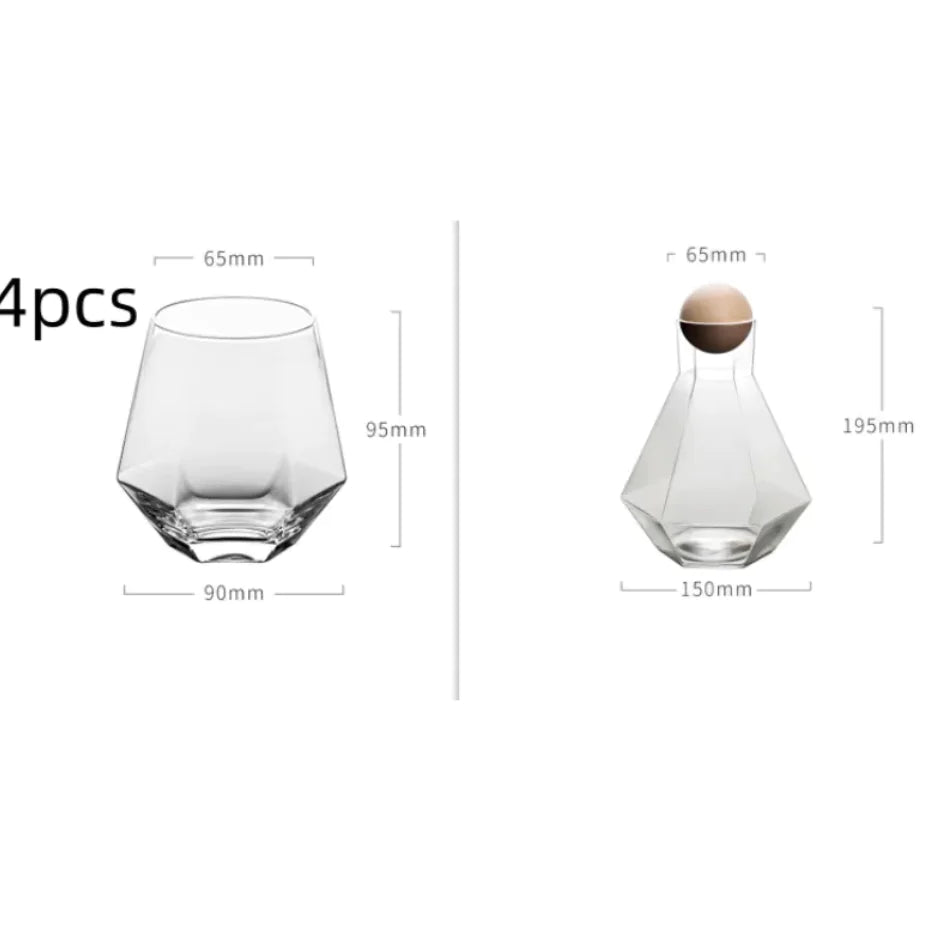 Six-Row Glass Cold Water Bottle