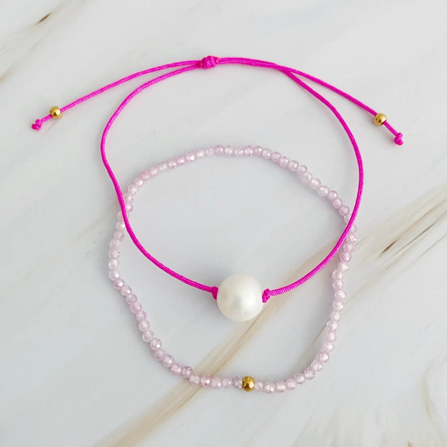 Genuine Pearl Color Dream Bracelet Set Of 2 WEM Support (www.WEM.support)