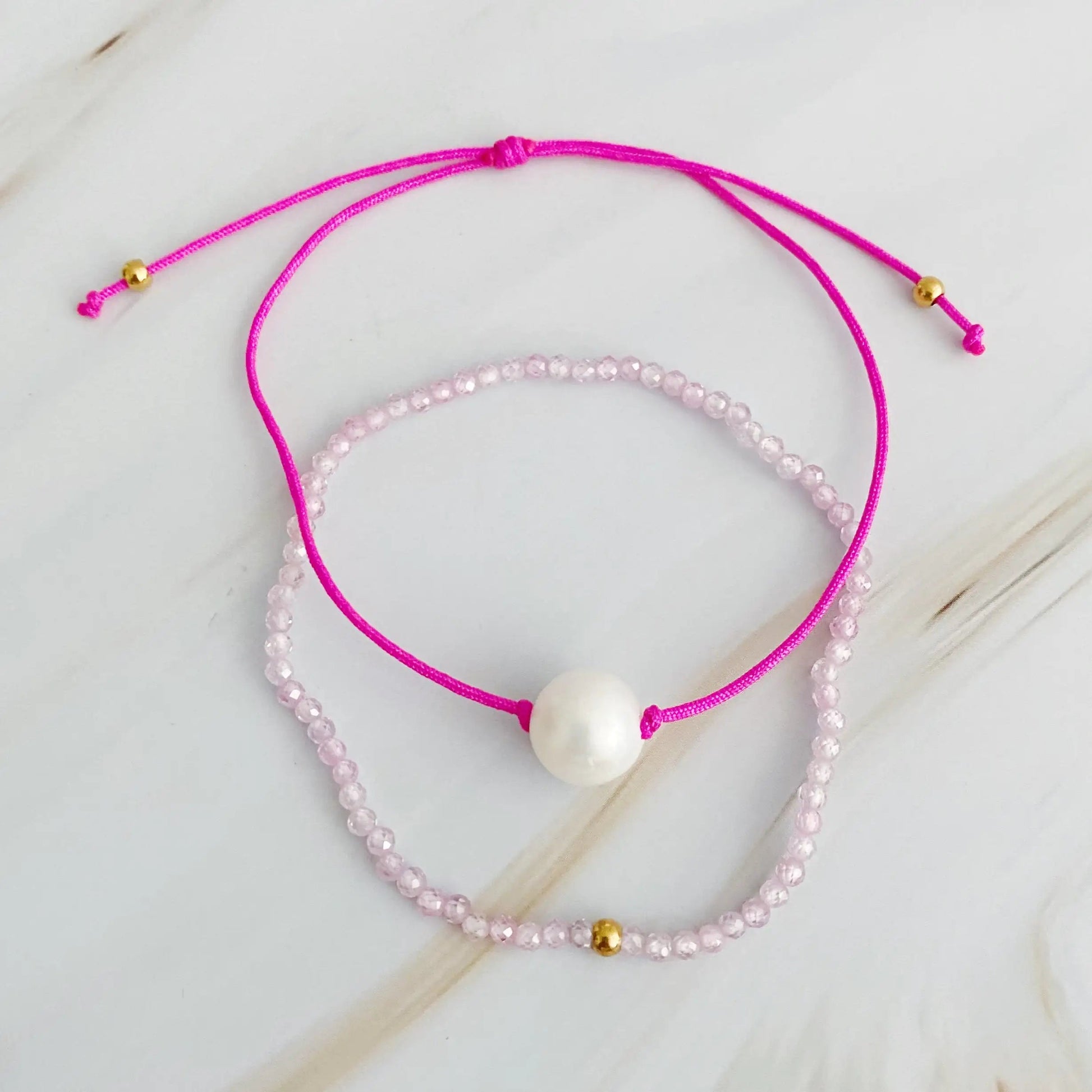 Genuine Pearl Color Dream Bracelet Set Of 2 WEM Support (www.WEM.support)