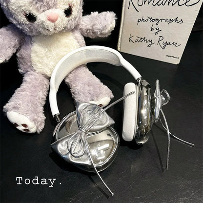 Electroplated Three-dimensional Bow Headphone Case WEM Support (www.WEM.support)