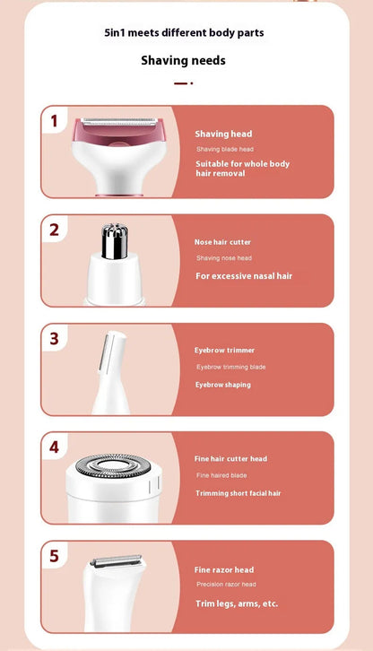 5-in-1 Lady Shaver Grooming Kit HejK.com
