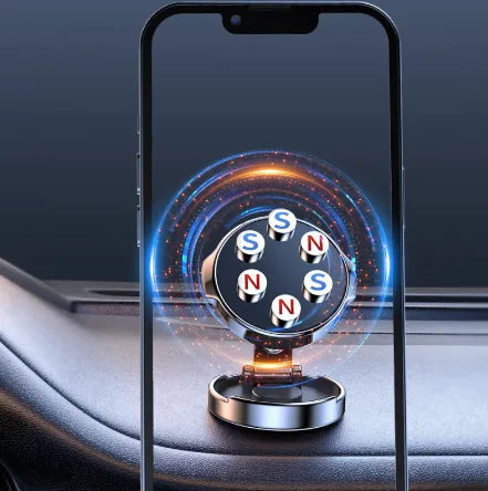 Magnetic Rotating Car Phone Holder with Height Adjustment WEM Support (www.WEM.support)