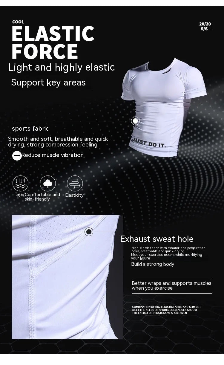 High Elastic Quick-drying Fitness Shirt WEM Support (www.WEM.support)