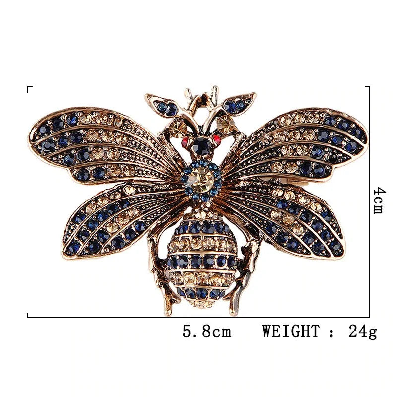 Antique Ornate Queen Bee Brooch WEM Support (www.WEM.support)