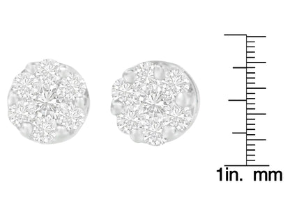 14K White Gold 1 1/4 cttw Round Cut Diamond Earrings (H-I, SI2-I1) WEM Support (www.WEM.support)