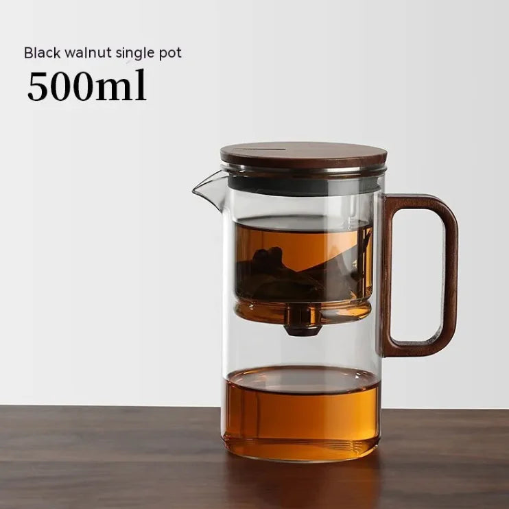 Walnut Full Glass Liner Teapot WEM Support (www.WEM.support)