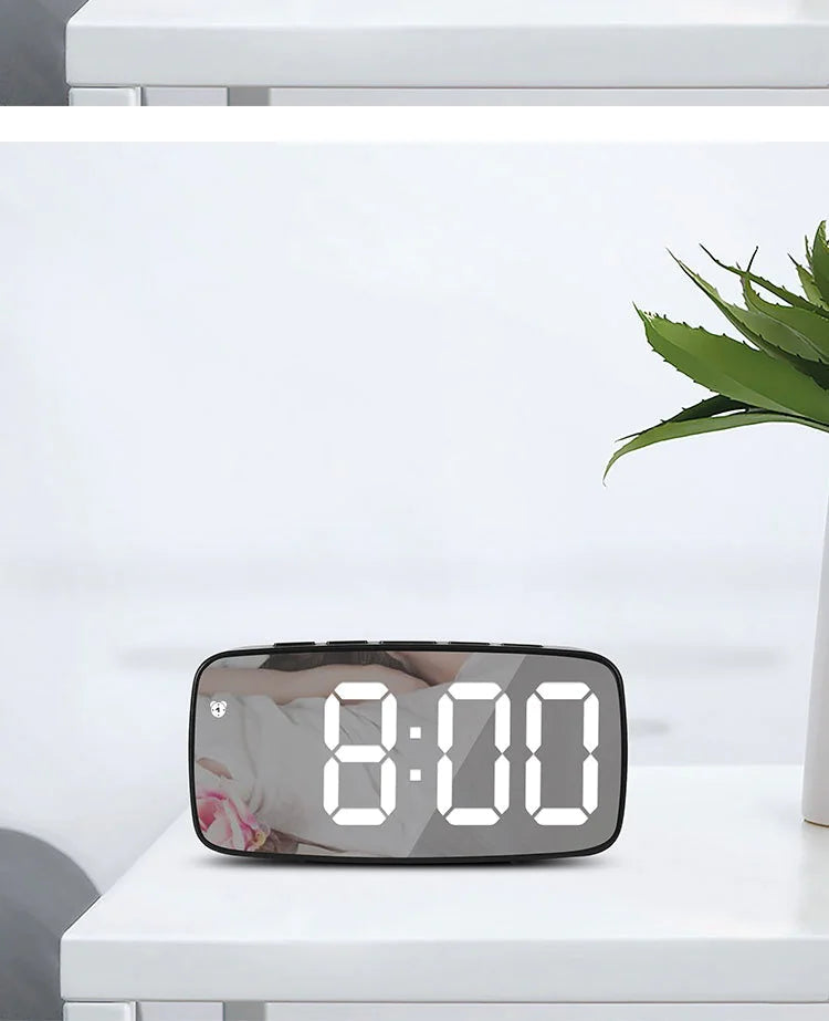 LED Mirror Alarm Clock WEM Support (www.WEM.support)