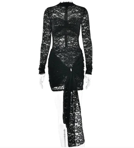 Slim Lace Women's Clothing Dress Long Sleeve WEM Support (www.WEM.support)