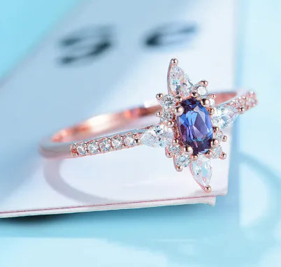 Snowflake Retro Ring HejK.com