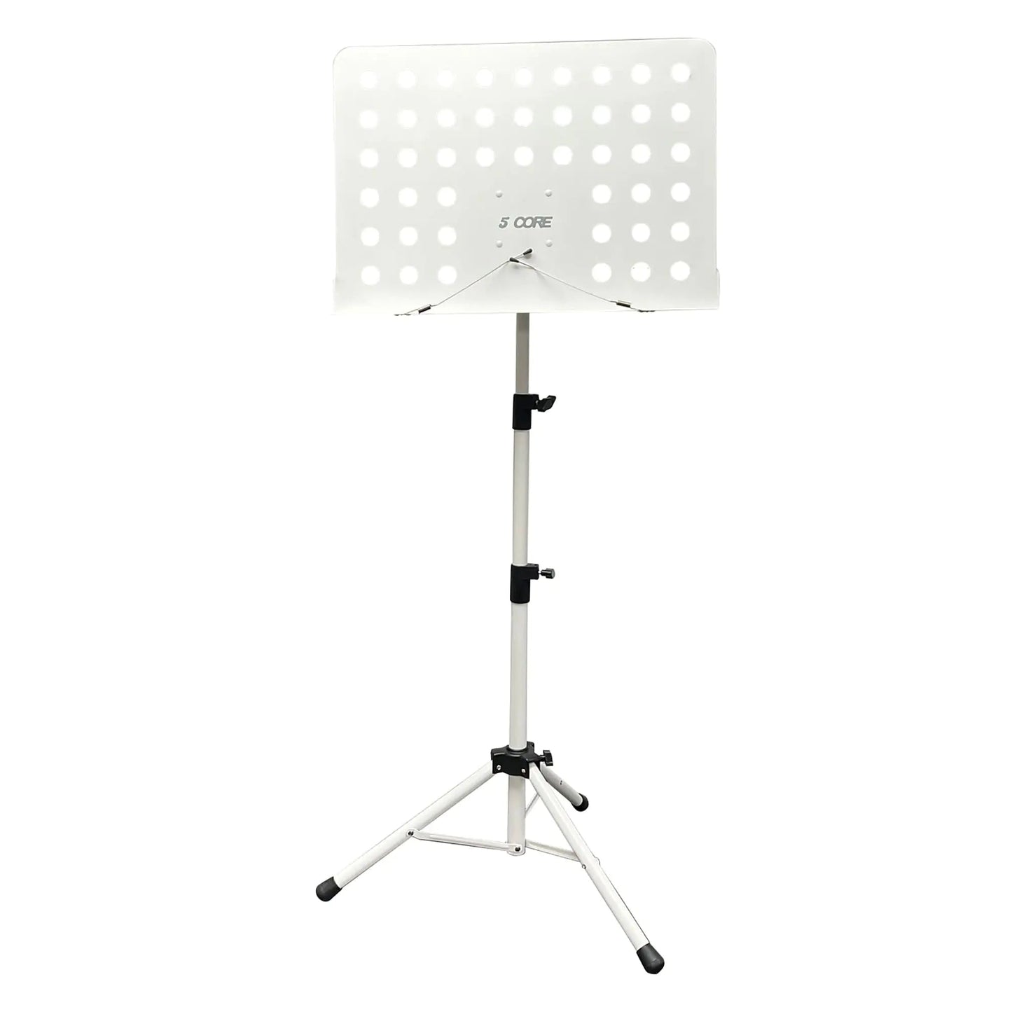5Core Music Stand For Sheet Music Portable Tripod Adjustable Folding Note Holder WHITE WEM Support (www.WEM.support)