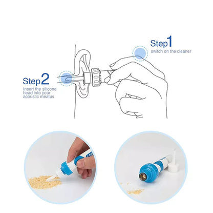 Safety Electric Cordless Vacuum Ear Cleaner Wax Remover Painless Cleaning Tool WEM Support (www.WEM.support)