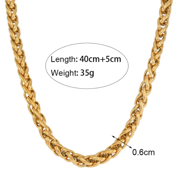 Colar de Aço Inoxidável Gold Luxe HejK.com