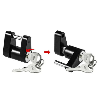 Trailer Hitch Coupler Lock Dia 1/4" Span 3/4" For Tow Boat RV Truck Car + 2 Keys WEM Support (www.WEM.support)
