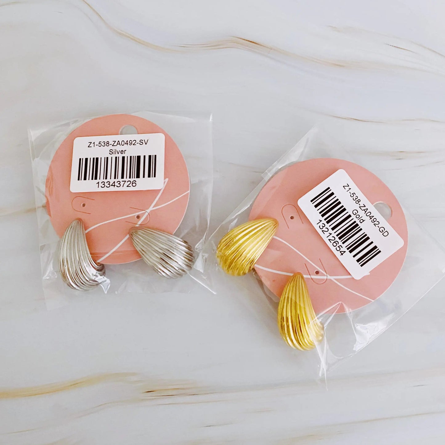 Cabled Teardrop Solid Stud Earrings WEM Support (www.WEM.support)