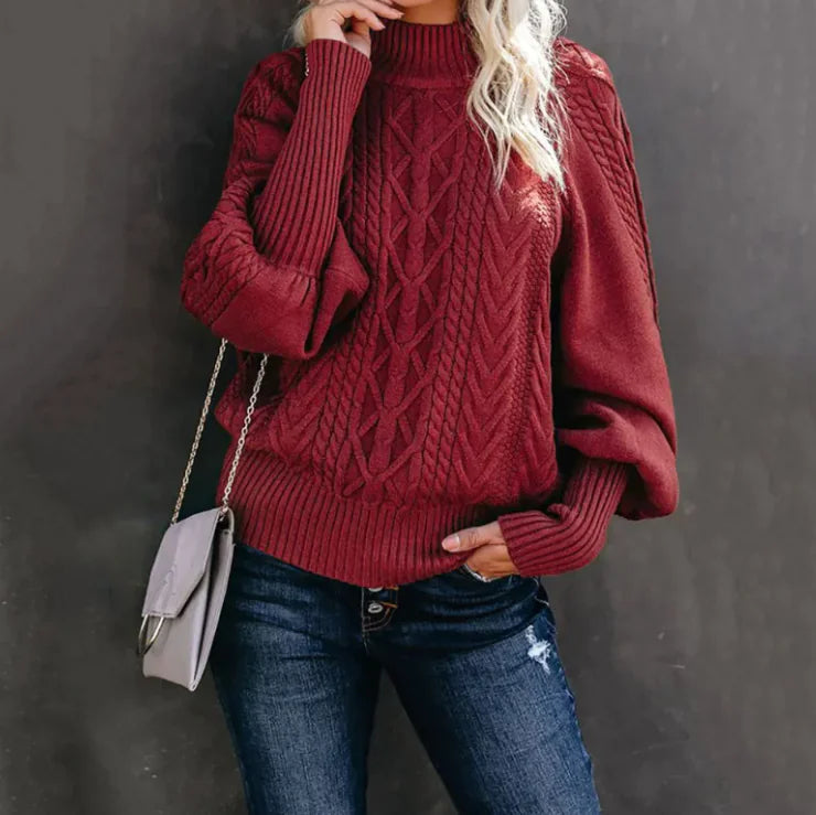 Women's New Style Medium Neck Sweater WEM Support (www.WEM.support)