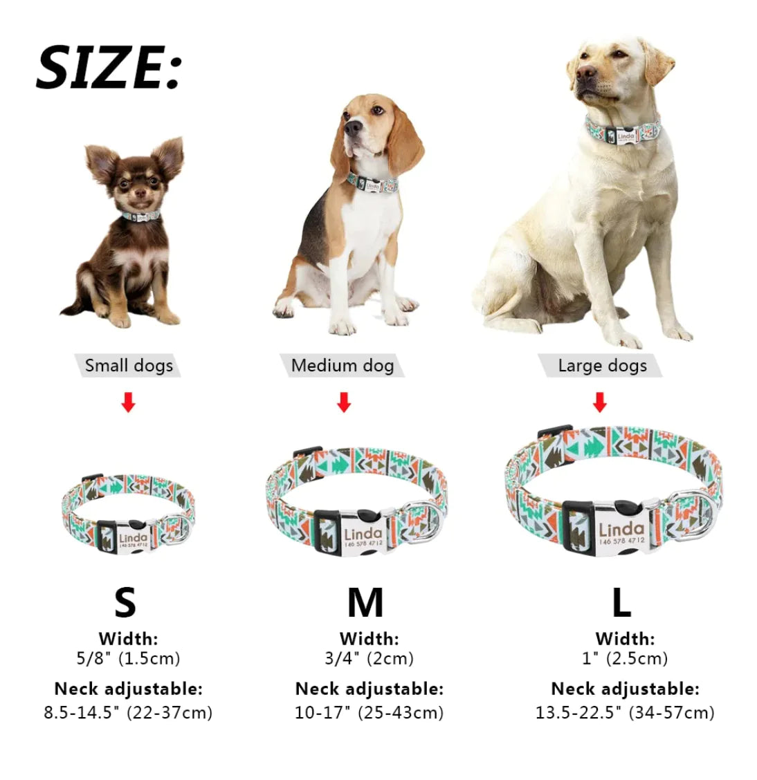 Custom Engraved Anti-Lost Dog Collar Tag