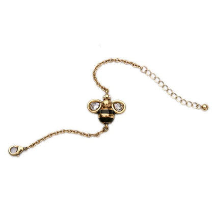 Simple Bee Bracelet with Dangle WEM Support (www.WEM.support)