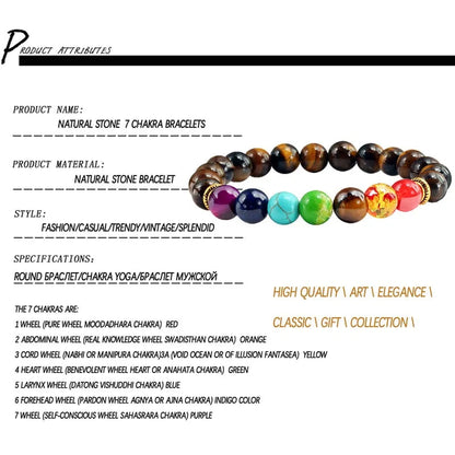 Natural Stone Chakra Bracelets WEM Support (www.WEM.support)