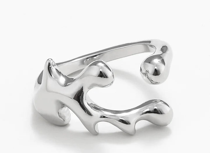 Irregular Metal Ring for Women - Unique Design