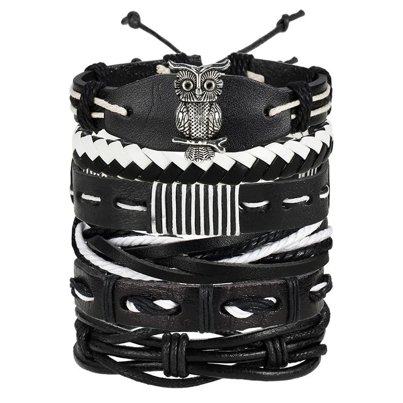 Multilayer Leather Bracelet WEM Support (www.WEM.support)
