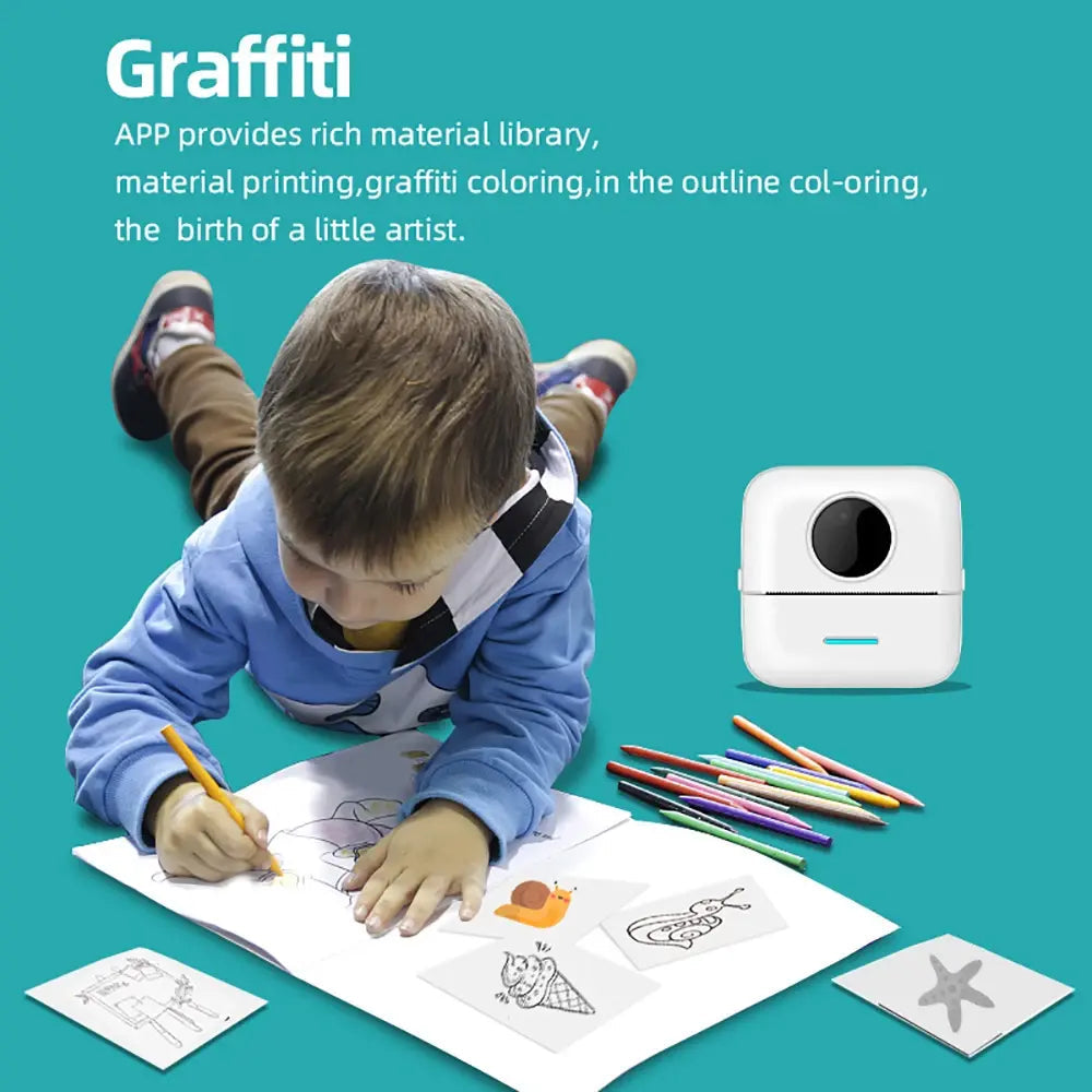 Portable HD Printer With Universal Labels WEM Support (www.WEM.support)