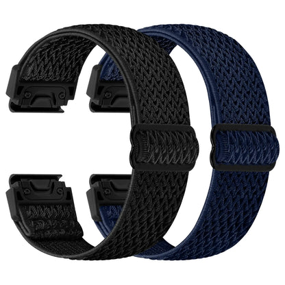 22mm Watch Bands for Garmin Fenix 8 47mm/Fenix E 47mm/Fenix 7/Fenix 7 Pro/Fenix 6/Fenix 6 Pro/Fenix 5/5 Plus/Instinct 2/Epix Gen 2/Approach S62/S60 Band, Quickfit Elastic Nylon Strap Wristband