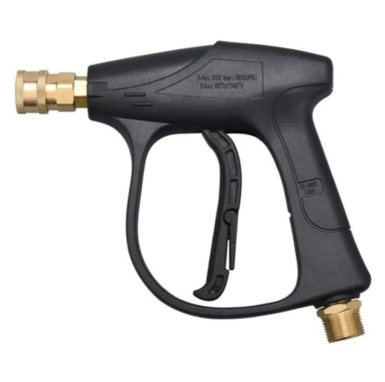 1/4" High Pressure Washer Gun 4000 PSI Car Wash Foam Spray Short Wand w/ Nozzle WEM Support (www.WEM.support)